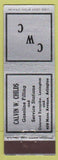 Matchbook Cover - Calvin W Childs oil gas Arlington VA