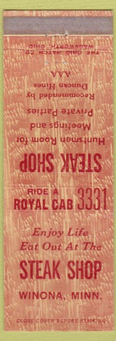 Matchbook Cover - Steak Shop Winona MN