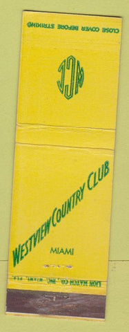 Matchbook Cover - Westview Country Club Miami FL