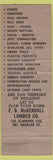 Matchbook Cover - FD McKendall Lumber Providence RI WEAR