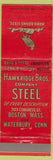 Matchbook Cover - Hawkridge Bros Steel Co Waterbury CT Boston MA