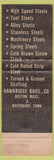 Matchbook Cover - Hawkridge Bros Steel Co Waterbury CT Boston MA