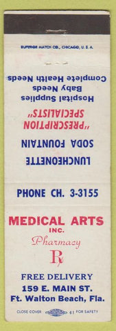 Matchbook Cover - Medical Arts Pharmacy Drug Fort Walton Beach FL