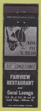 Matchbook Cover - Matchbook Cover Fairview Restaurant Gilman IL girlie