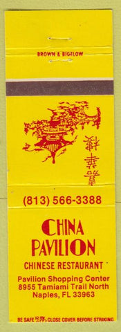 Matchbook Cover - China Pavilion Chinese Restaurant Naples FL
