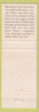 Matchbook Cover - Astrology Consultation