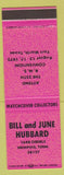 Matchbook Cover - RMS Bill Hubbard Memphis TN 1975