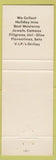 Matchbook Cover - RMS Bill Hubbard Memphis TN 1975
