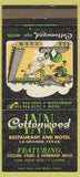 Matchbook Cover - Cottonwood Inn La Grange TX 30 Strike