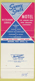 Matchbook Cover - Sunny South Motel New Orleans LA 30 Strike