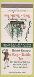 Matchbook Cover - Krupp's Keg Kettle Inn Arcadia CA 30 Strike