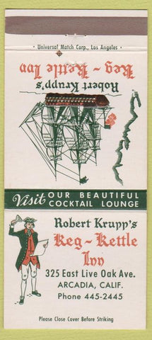 Matchbook Cover - Krupp's Keg Kettle Inn Arcadia CA 30 Strike