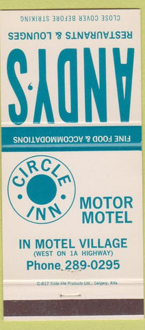 Matchbook Cover - Andy's Restaurants Calgary AB 30 Strike