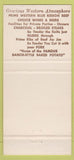 Matchbook Cover - Tom Sarris Steak House Arlington VA 30 Strike
