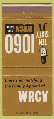 Matchbook Cover - WRCV 1060 Radio NBC 30 Strike
