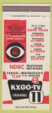 Matchbook Cover - KXGO TV Channel 11 CBS Fargo Minot ND Radio 30 Strike