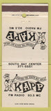 Matchbook Cover - Kapp FM Radio 93.5 South Bay San Francisco? 30 Strike