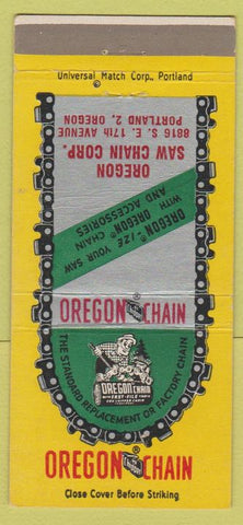 Matchbook Cover - Oregon Chain Portland OR 30 Strike