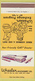 Matchbook Cover - Wheeler Machinery Caterpillar Salt Lake City UT WEAR 30 Strike
