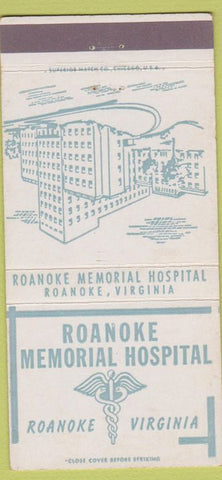 Matchbook Cover - Roanoke Memorial Hospital Roanoke VA 30 Strike