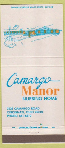Matchbook Cover - Camargo Manor Nursing Home Cincinnati OH 30 Strike