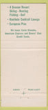 Matchbook Cover - Colburn House Manchester Center VT 30 Strike