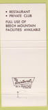 Matchbook Cover - Village Inn Banner Elk NC 30 Strike