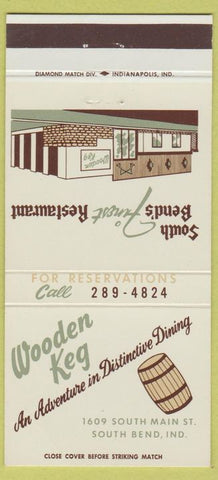 Matchbook Cover - Wooden Keg South Bend IN 30 Strike