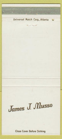 Matchbook Cover - James J Musso Schlitz Beer 30 Strike