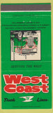 Matchbook Cover - West Coast Truck Lines Seattle WA 30 Strike