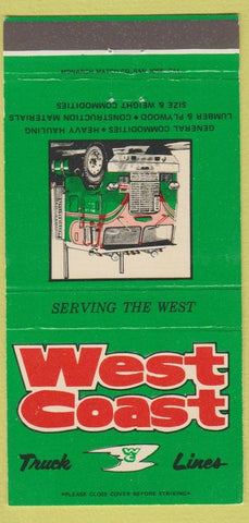 Matchbook Cover - West Coast Truck Lines Seattle WA 30 Strike