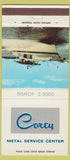Matchbook Cover - Corey Metal Service Center Chicago IL 30 Strike