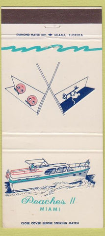 Matchbook Cover - Peaches II Miami FL Boats 30 Strike