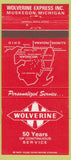Matchbook Cover - Wolverine Trucking Muskegon MI 30 Strike
