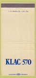 Matchbook Cover - KLAC 570 Radio 30 Strike