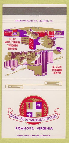 Matchbook Cover - Roanoke Memorial Hospital Roanoke VA 30 Strike