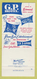 Matchbook Cover - GP Hotel Bismarck ND 30 Strike