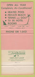 Matchbook Cover - Island Paradise Key Biscayne Miami FL WEAR 30 Strike