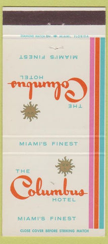 Matchbook Cover - The Columbus Hotel Miami FL 30 Strike