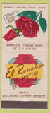 Matchbook Cover - El Rancho Motor Lodge Rock Springs WY 30 Stick