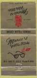 Matchbook Cover - Mario's Villa D'Este New York City 30 Strike
