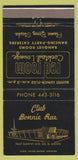 Matchbook Cover - Club Bonnie Rare El Monte CA CREASE 30 Strike