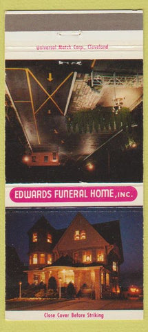 Matchbook Cover - Edwards Funeral Home Cleveland OH 30 Strike