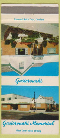 Matchbook Cover - Gasiorowski Funeral Home Toledo OH 30 Strike