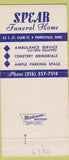 Matchbook Cover - Spear Funeral Home Painesville OH 30 Strike