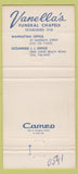 Matchbook Cover - Vanella's Funeral Home New York City Oceanside LI NY 30 Strike