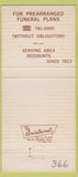 Matchbook Cover - Church Archer Funeral Home Liberty MO 30 Strike