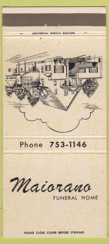 Matchbook Cover - Maiorana Funeral Home Waterbury CT 30 Strike