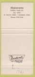 Matchbook Cover - Maiorana Funeral Home Waterbury CT 30 Strike