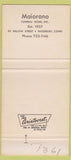 Matchbook Cover - Maiorana Funeral Home Waterbury CT 30 Strike